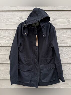WenVen Men's SZ Large Cotton Hooded Mid Length Lined Coat Parka Warm NEW